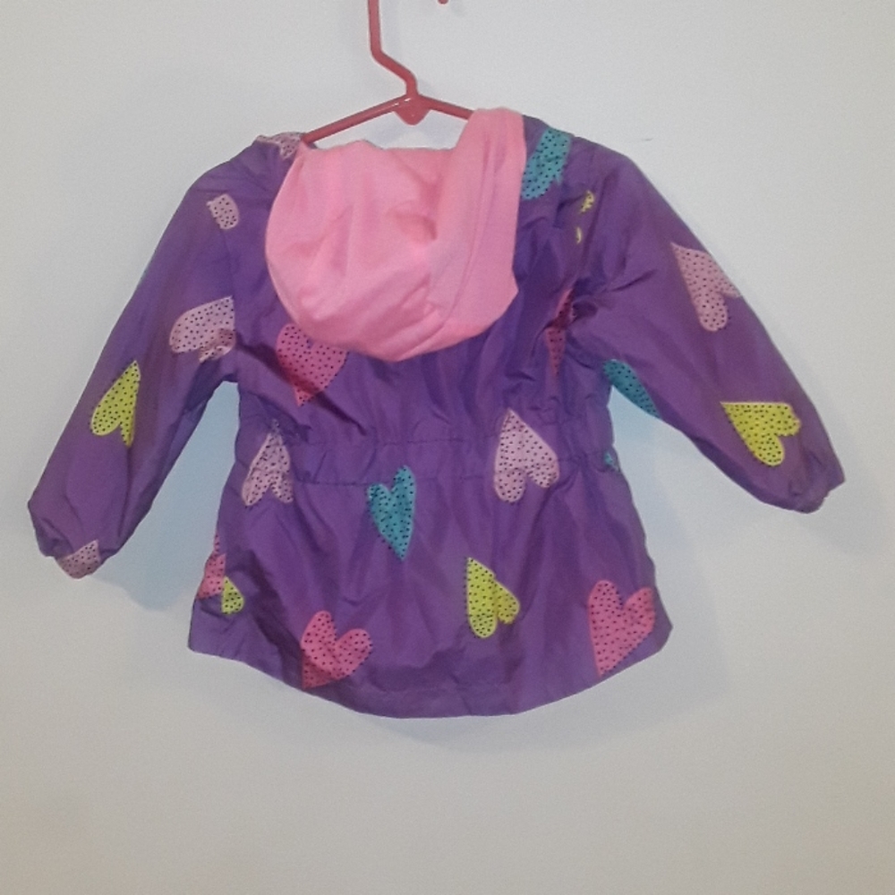 Cat & Jack 18M Purple & colorful heart polkaJacket - Picture 10 of 13